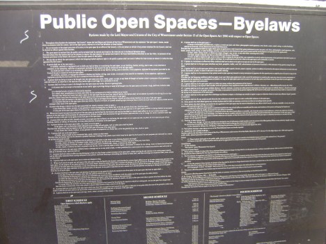 Westminster public space bylaws